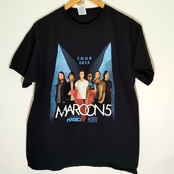 Maroon 5 2015 Tour Band Tee Size Large - Picture 1 of 7